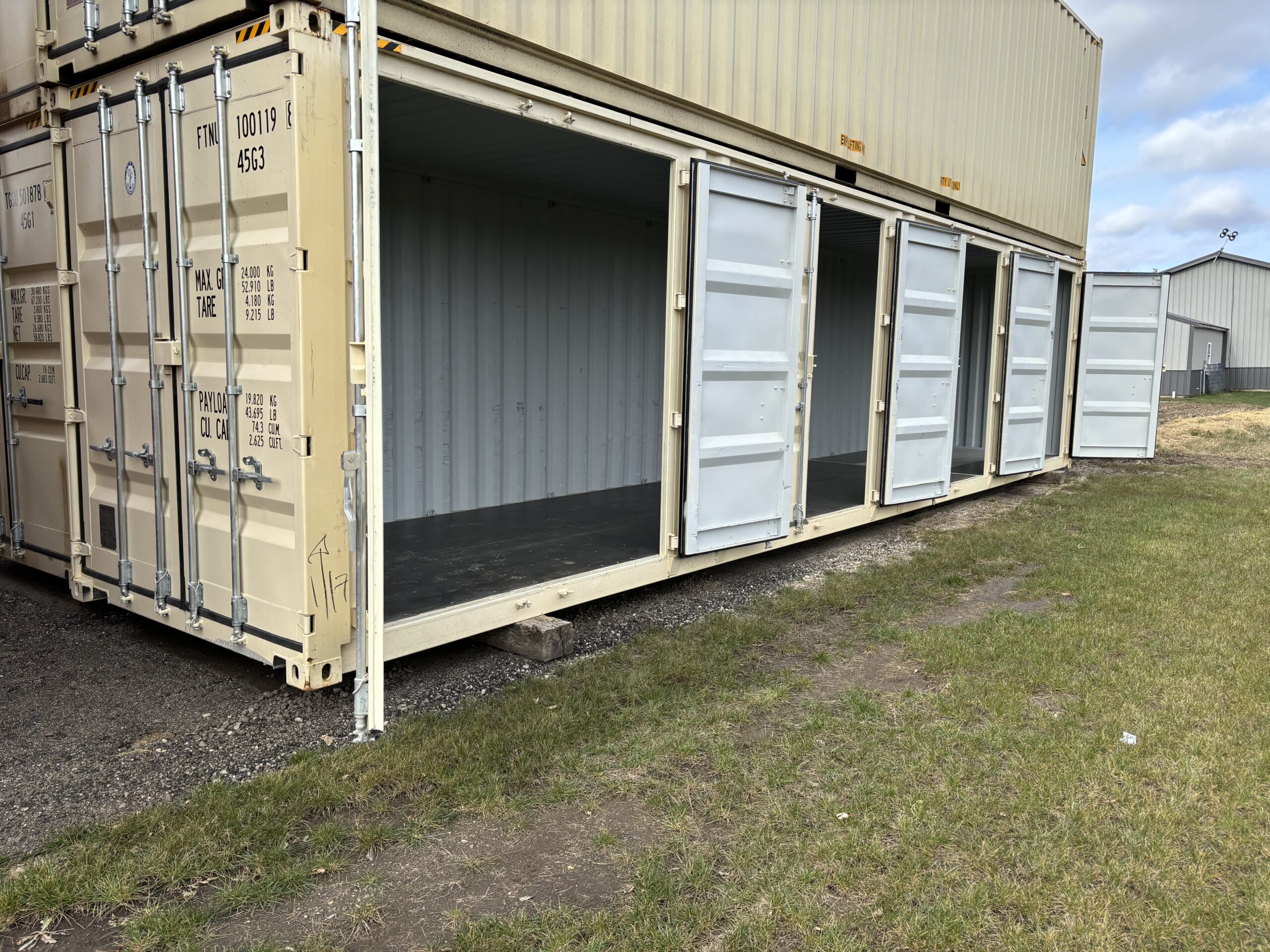 40' New (one-trip) with Side Doors - Your Site Storage Inc